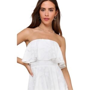 Lulu’s Love You So Truly White Strapless Midi Dress Women’s US S